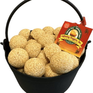 Lightning Nugget Hearth Kettle Gift - 60-Count Firestarters